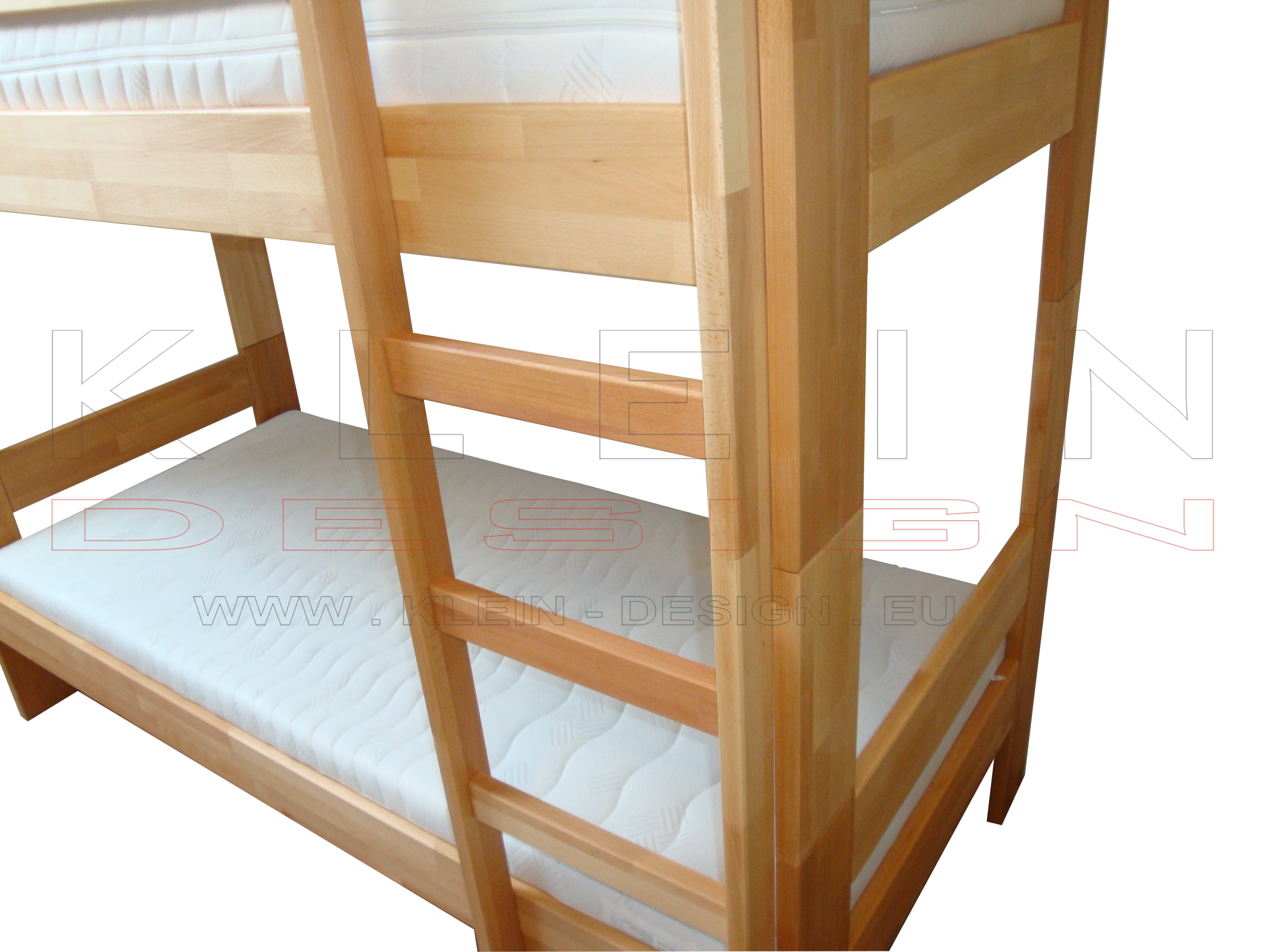 KLEIN DESIGN | Patrová postel  PINTA Tower | 90 X 200 | BUK